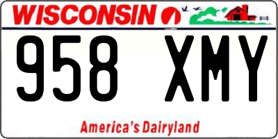 WI license plate 958XMY
