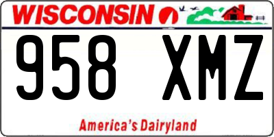 WI license plate 958XMZ
