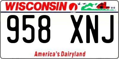 WI license plate 958XNJ