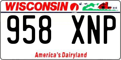 WI license plate 958XNP
