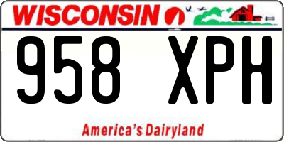 WI license plate 958XPH