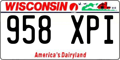 WI license plate 958XPI