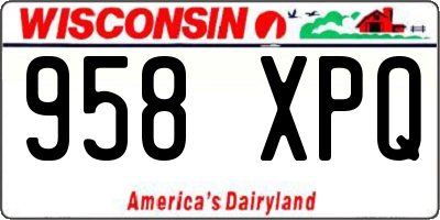 WI license plate 958XPQ