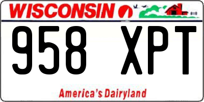 WI license plate 958XPT