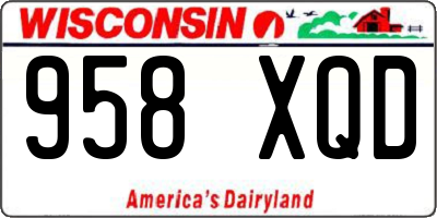 WI license plate 958XQD