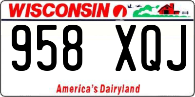 WI license plate 958XQJ