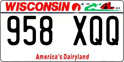 WI license plate 958XQQ