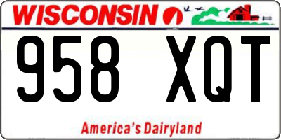WI license plate 958XQT