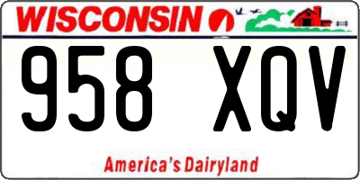 WI license plate 958XQV