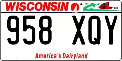 WI license plate 958XQY