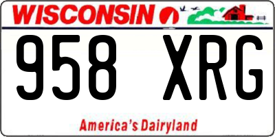 WI license plate 958XRG