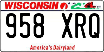 WI license plate 958XRQ