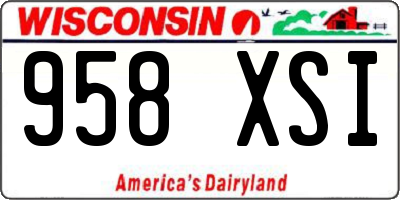 WI license plate 958XSI