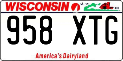 WI license plate 958XTG