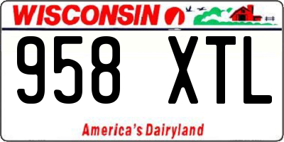 WI license plate 958XTL