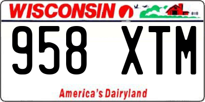WI license plate 958XTM