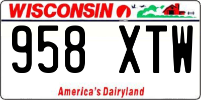 WI license plate 958XTW