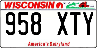 WI license plate 958XTY