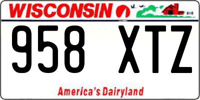WI license plate 958XTZ