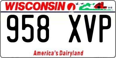 WI license plate 958XVP