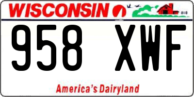 WI license plate 958XWF
