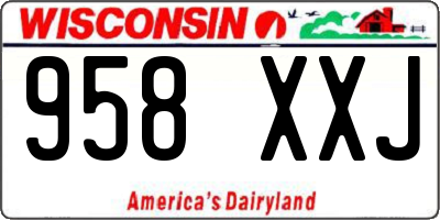 WI license plate 958XXJ