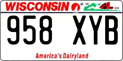 WI license plate 958XYB