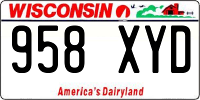 WI license plate 958XYD