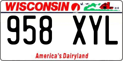 WI license plate 958XYL