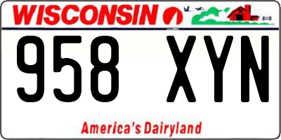 WI license plate 958XYN
