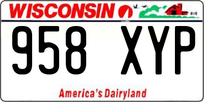 WI license plate 958XYP