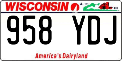 WI license plate 958YDJ