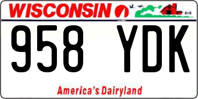 WI license plate 958YDK