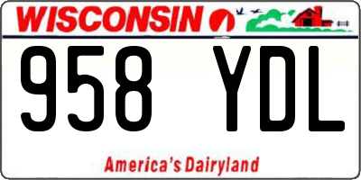 WI license plate 958YDL