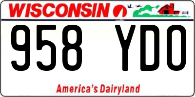 WI license plate 958YDO