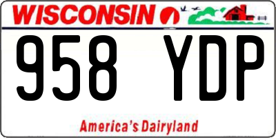 WI license plate 958YDP