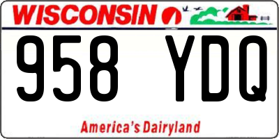 WI license plate 958YDQ