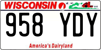 WI license plate 958YDY