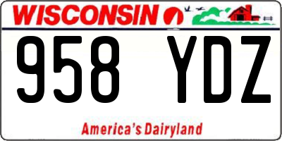 WI license plate 958YDZ