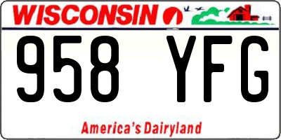 WI license plate 958YFG