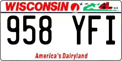 WI license plate 958YFI