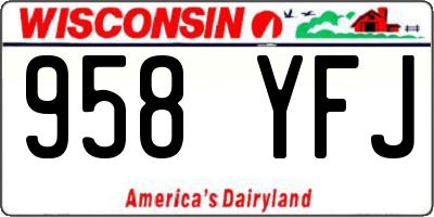 WI license plate 958YFJ