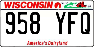 WI license plate 958YFQ