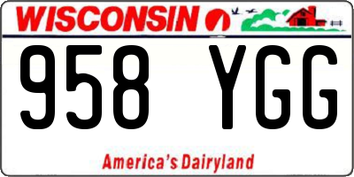 WI license plate 958YGG