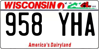 WI license plate 958YHA