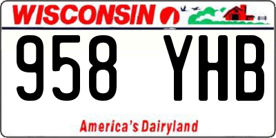 WI license plate 958YHB