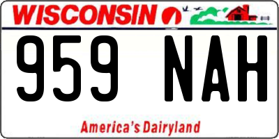 WI license plate 959NAH