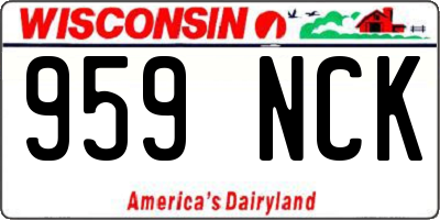 WI license plate 959NCK