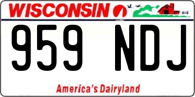 WI license plate 959NDJ