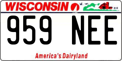 WI license plate 959NEE